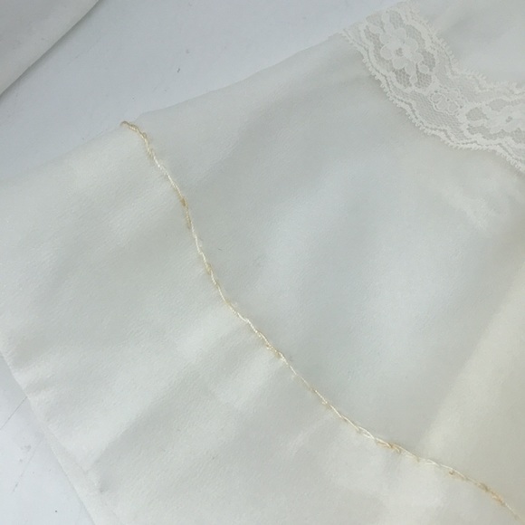 Vintage 70’s Chiffon Lace Christening Gown Wedding Dress Bonnet Booties Set - Picture 12 of 16